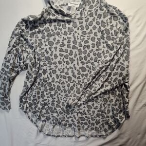 Gray Leopard Print Women's Top